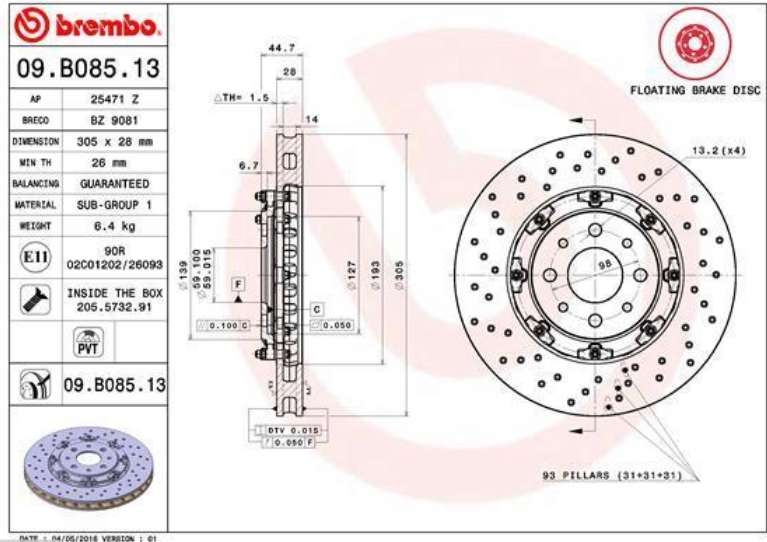 Kit freins Abarth Ultra Performance + disques Brembo bol aluminium 5d6896 207ce30a3b944432b3a356d808f5ed5emv2 1
