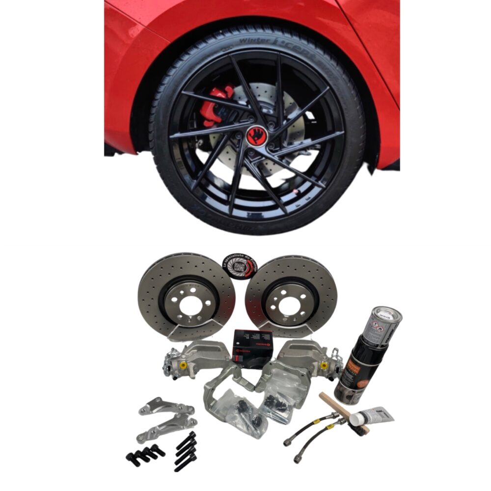 Kit Freinage Arrière Pour BMW X3 E83 - 2 Disques Ventilés 320mm + 4 Plaquettes Arrière + Pâte Anti-grincement, Compatible