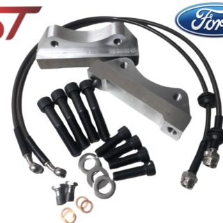 Pack adaptateurs étriers YBT Ford Focus ST MK2 MK3 + durites renforcés aviations sur mesure étriers Brembo 4 pistons