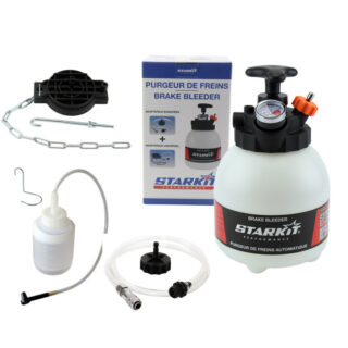 Purgeur de frein multimarque Starkit performance avec adaptateurs et bouteille de récupération de liquide de frein
