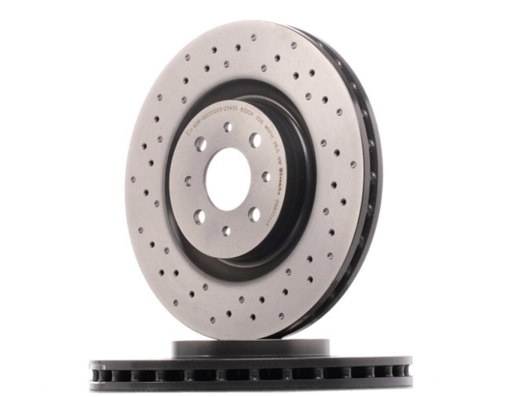 2 DISQUES DE FREINS AVANT ABARTH BREMBO 09.8004.4X AVANT XTRA 305x28mm