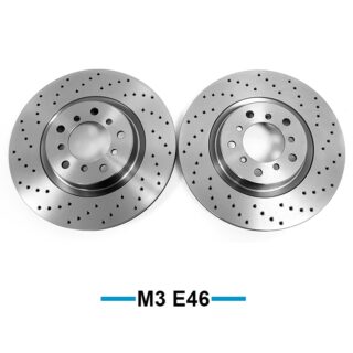 2 disques de frein avant MTEC 4025H percés 325x28mm M3 E46