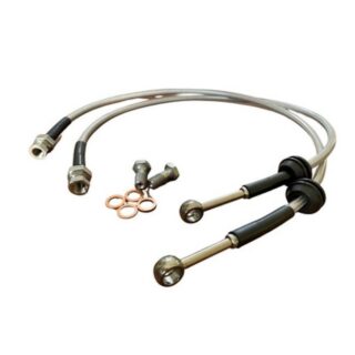 2 durites de freins aviations avant sur mesure + vis banjo étriers Brembo 4 pistons 6 pistons 8 pistons Porsche Renault Mclaren Mercedes