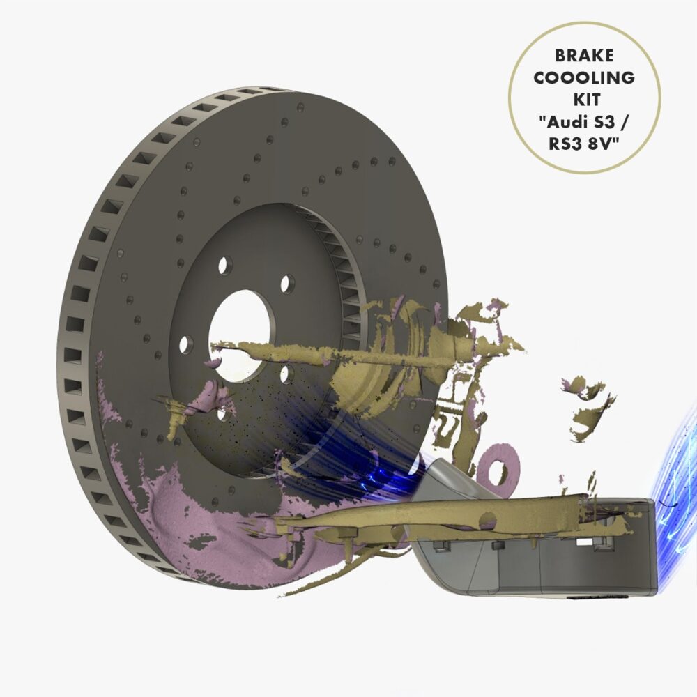 2 écopes de refroidissement des freins avant Audi S3/RS3 8V speed engineering – Image 7