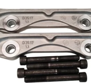 Pack adaptateurs YBT GOLF GTI/SEAT CUPRA/AUDI + durites de frein étriers Akebono 6 pistons 374x36mm mm 5X112